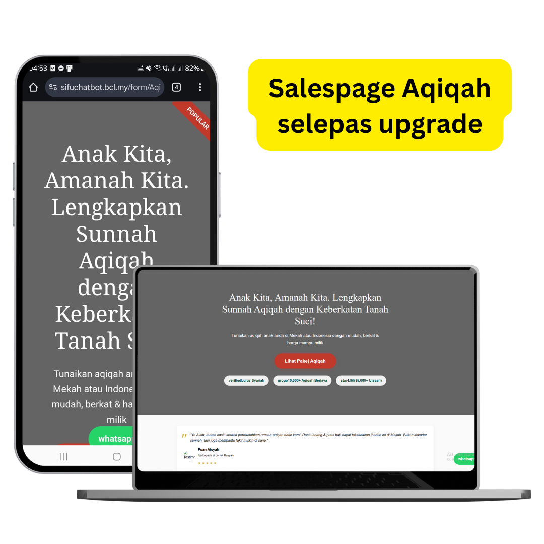 Sales Page Aqiqah Selepas